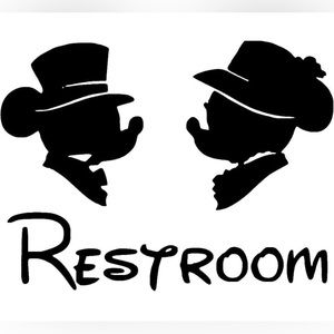 Mickey Mouse/Minnie Mouse Restroom Decal